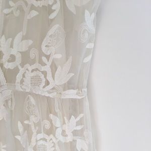 Hollister white floral lace dress